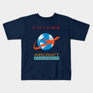 Future aircraft engineer, aerospace engineering career Kids T-Shirt